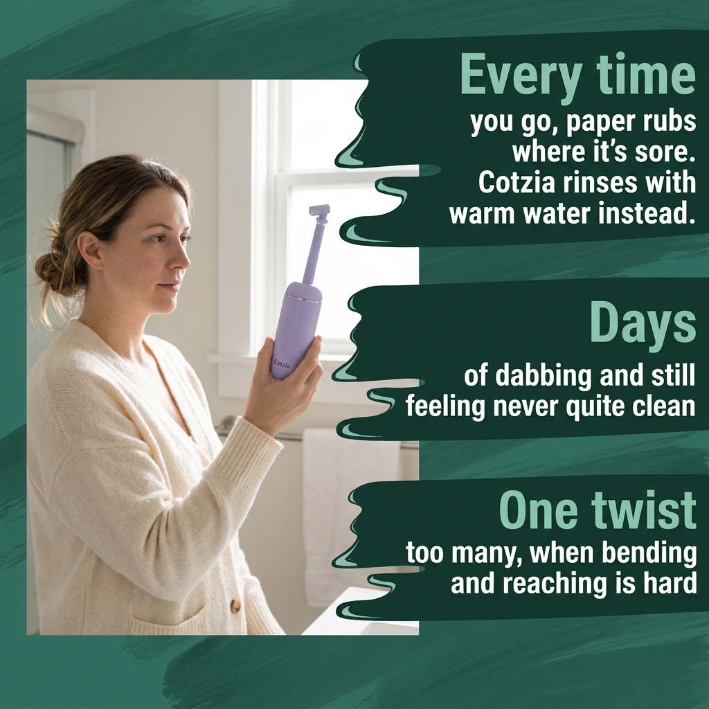 Cotzia Post Partum Bidet — what waiting costs
