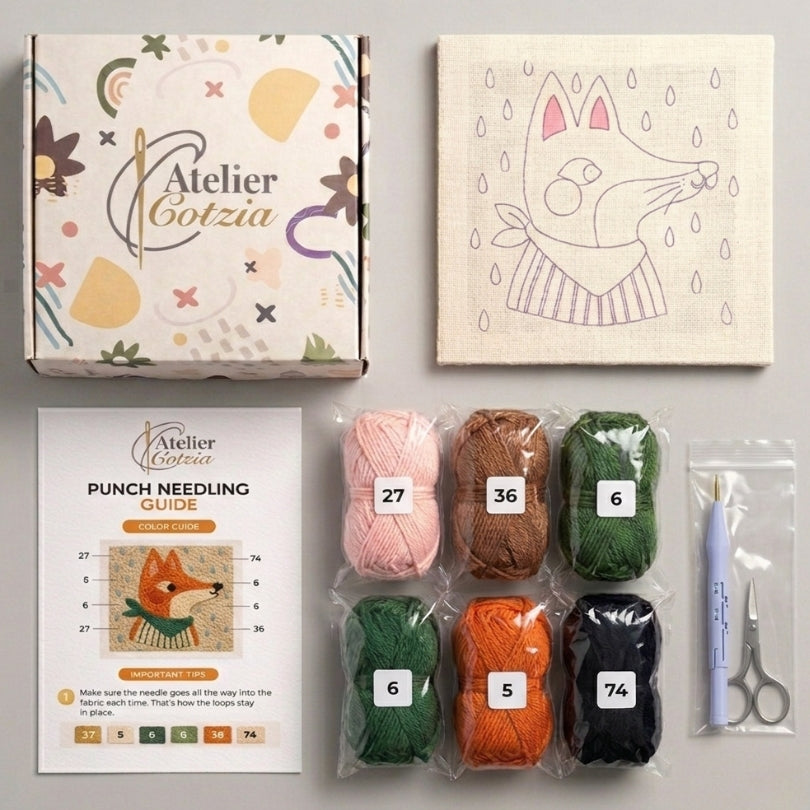 Cotzia™ Curious Cat Punch Needle Kit