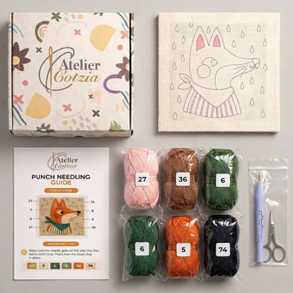 Cotzia™ Bright Garden Glow Punch Needle Kit