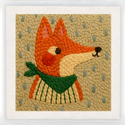 Cotzia™ Cozy Rainy Fox Punch Needle Kit